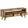 Mueble de TV madera maciza reciclada multicolor 110x30x40 cm 3