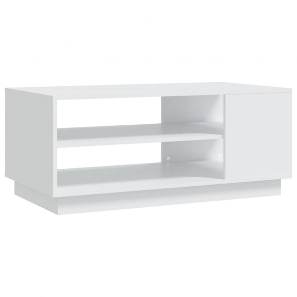Mesa de centro de madera de ingeniería blanca 102x55x43 cm M 2