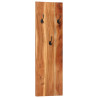 Percheros de pared 2 uds madera maciza de acacia 36x3x110 cm 2