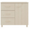 Aparador HAMAR madera de pino maciza marrón miel 90x40x80 cm 3