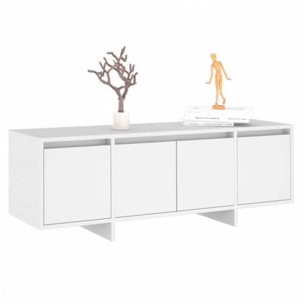 Mueble para TV madera contrachapada blanco 120x30x40.5 cm M 4