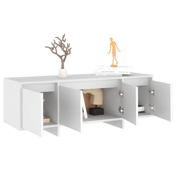 Mueble para TV madera contrachapada blanco 120x30x40.5 cm M 5