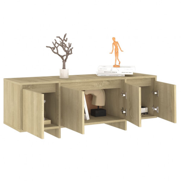 Mueble para TV madera contrachapada roble Sonoma 120x30x40.5 cm M 4