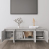 Mueble de TV madera contrachapada gris hormigón 120x30x40.5 cm 3