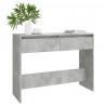 Mesa consola madera de ingeniería gris hormigón 100x35x76.5 cm 3