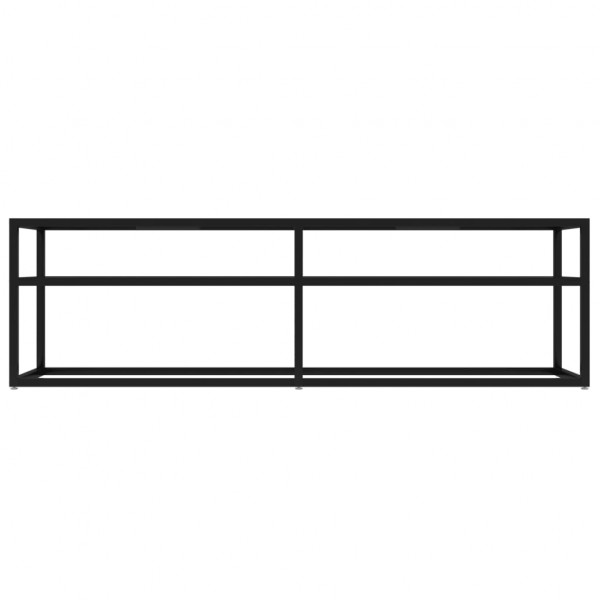 Mueble para TV vidrio templado negro 140x40x40.5 cm M 3