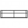 Mueble para TV vidrio templado negro 140x40x40.5 cm 3