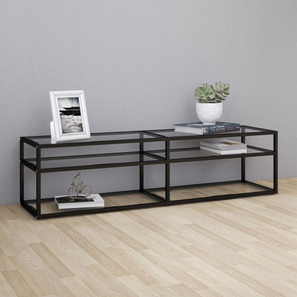 Mueble para TV vidrio templado transparente 160x40x40.5 cm D