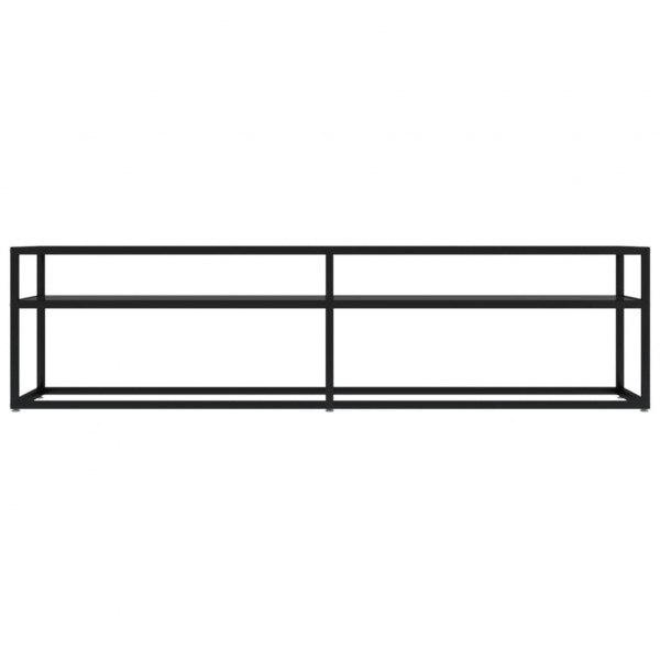 Mueble para TV vidrio templado negro 160x40x40.5 cm M 3