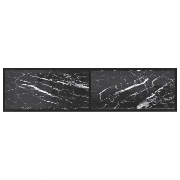 Mueble de TV vidrio templado color mármol negro 160x40x40.5 cm M 5