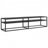 Mueble para TV vidrio templado negro 180x40x40.5 cm 2
