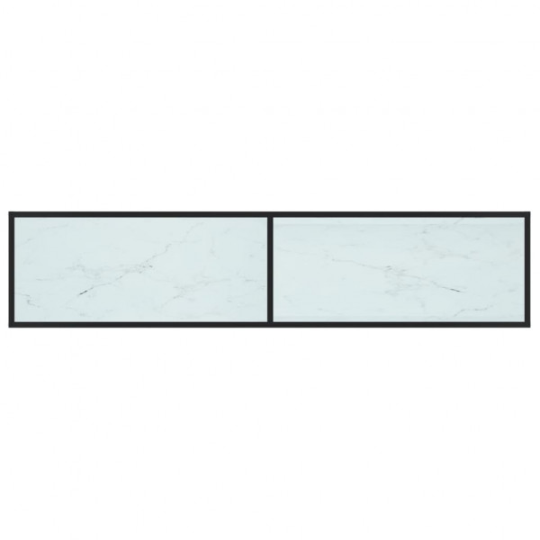 Mueble de TV vidrio templado color mármol blanco 180x40x40.5 cm M 5