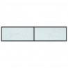 Mueble de TV vidrio templado color mármol blanco 180x40x40.5 cm 5