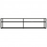 Mueble de TV vidrio templado color mármol negro 180x40x40.5 cm 3