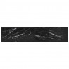 Mueble de TV vidrio templado color mármol negro 180x40x40.5 cm 5