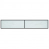 Mueble de TV vidrio templado color mármol blanco 220x40x40.5 cm 5