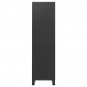 Armario industrial de metal negro 90x50x180 cm 5