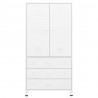 Armario industrial de metal blanco 90x50x180 cm 3