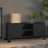 Mueble de TV industrial metal negro 105x35x42 cm 1
