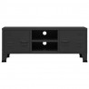 Mueble de TV industrial metal negro 105x35x42 cm 3