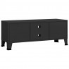Mueble de TV industrial metal negro 105x35x42 cm 5