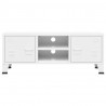 Mueble de TV industrial metal blanco 105x35x42 cm 3