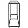 Mesa consola vidrio templado blanco mármol 140x35x75.5cm 4