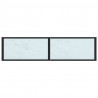 Mesa consola vidrio templado blanco mármol 140x35x75.5cm 5
