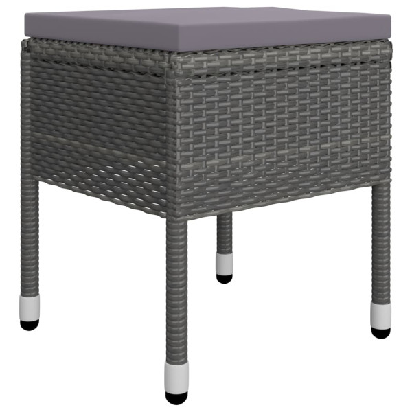 Juego de comedor de jardín de 7 piezas gris M 5