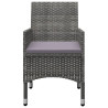 Juego de comedor de jardín de 5 piezas gris 4