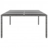 Mesa jardín vidrio templado ratán sintético gris 200x150x75 cm 3