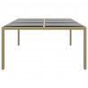 Mesa jardín vidrio templado ratán sintético beige 200x150x75 cm 3