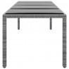 Mesa jardín vidrio templado ratán sintético gris 250x100x75 cm 3
