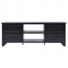 Mueble para TV madera maciza de paulownia negro 108x30x40 cm 2