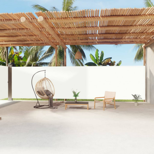 Toldo lateral retráctil crema 200x1200 cm D