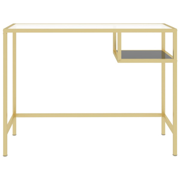 Mesa de computador vidro temperado 100x36x74 cm transparente M 3