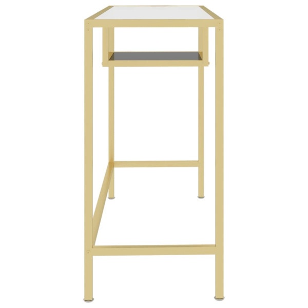 Escritorio de vidrio templado transparente 100x36x74 cm M 4