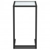 Mesa auxiliar de ordenador vidrio transparente 50x35x65 cm 3