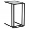 Mesa auxiliar de ordenador vidrio transparente negro 50x35x65cm 2