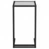 Mesa auxiliar de ordenador vidrio transparente negro 50x35x65cm 3