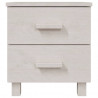 Mesas cabeceira HAMAR 2pcs 40x35x44.5 cm pinho maciço branco 5