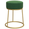 Hocker redondo verde terciopelo 2