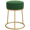 Hocker redondo verde terciopelo 3