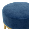 Hocker redondo azul terciopelo 4