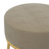 Hocker redondo gris oscuro terciopelo 4