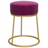 Hocker redondo morado terciopelo 2