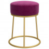 Hocker redondo morado terciopelo 3