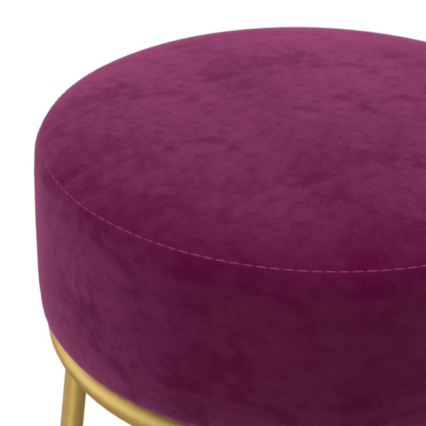 Hocker redondo morado terciopelo M 4