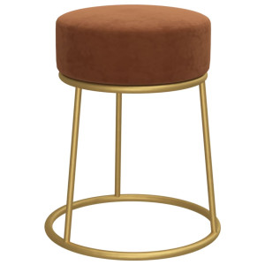 Hocker redondo marrón terciopelo H