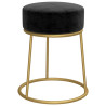 Hocker redondo negro terciopelo 2
